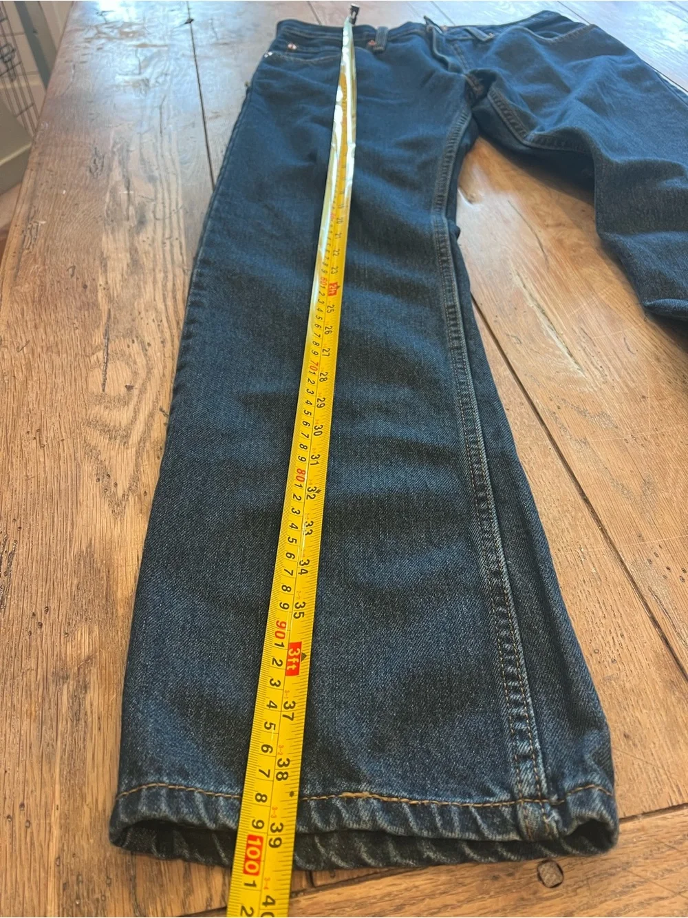 Levi's Men’s Blue Dark Wash Denim Jeans Straight Fit Mid Rise Streetwear 31/30
